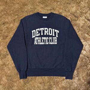 Champion Reverse Weave Detriot Athletic Club Crewneck Navy Small